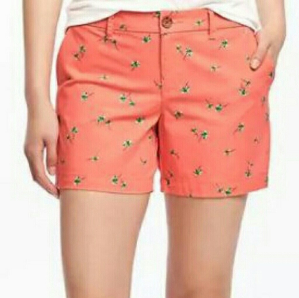 Old Navy Coral Palm Print shorts